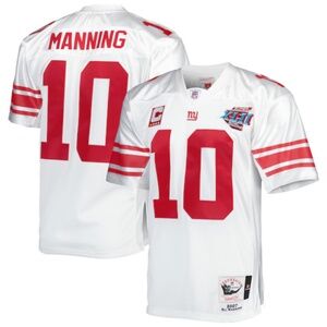 NY Giants Eli Manning #10 White Throwback Mitchell & Ness Authentic Jersey